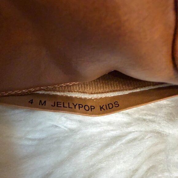 Brown Kids Cowboy Boots With Glitter Stitching Size 4 - Picture 12 of 13